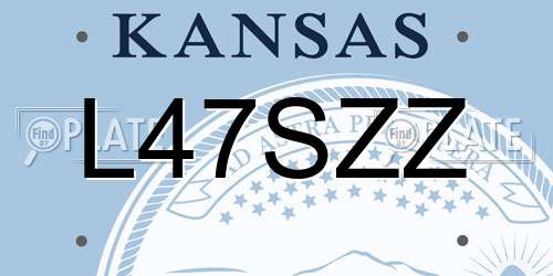 L47SZZ Kansas License Plate