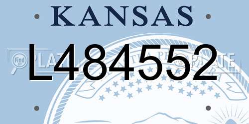 L484552 Kansas License Plate