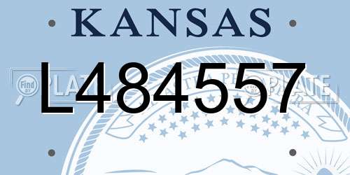 L484557 Kansas License Plate