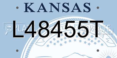 L48455T Kansas License Plate