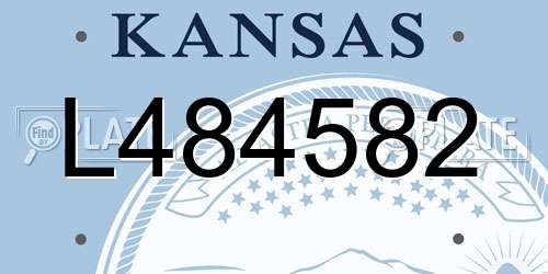 L484582 Kansas License Plate
