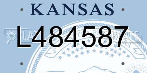 L484587 Kansas License Plate
