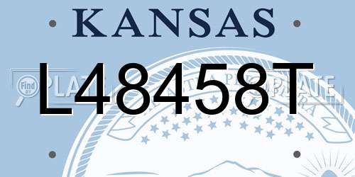 L48458T Kansas License Plate