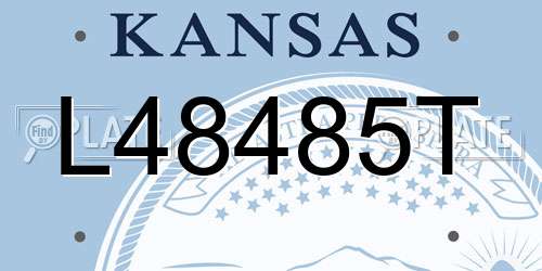 L48485T Kansas License Plate