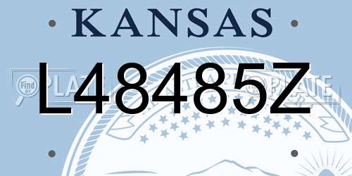 L48485Z Kansas License Plate