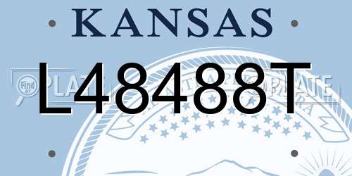 L48488T Kansas License Plate