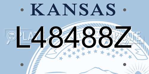 L48488Z Kansas License Plate