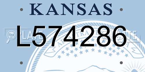 L574286 Kansas License Plate