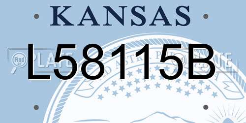 L58115B Kansas License Plate
