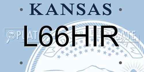 L66HIR Kansas License Plate