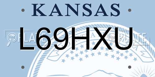 L69HXU Kansas License Plate