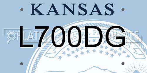 L700DG Kansas License Plate