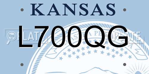 L700QG Kansas License Plate