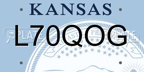 L70QOG Kansas License Plate