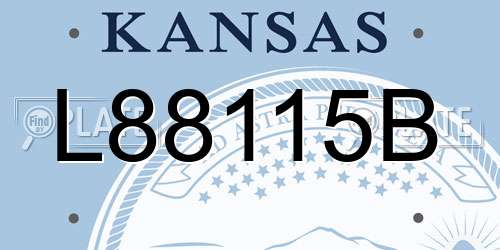 L88115B Kansas License Plate