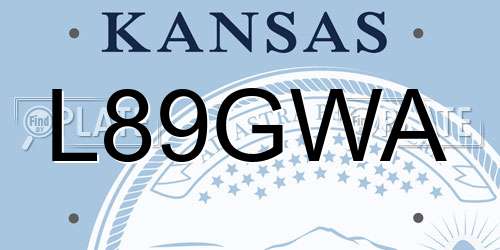 L89GWA Kansas License Plate