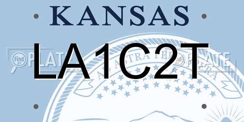LA1C2T Kansas License Plate