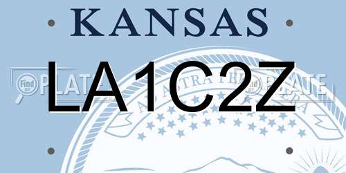 LA1C2Z Kansas License Plate