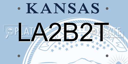 LA2B2T Kansas License Plate