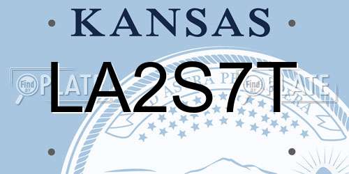 LA2S7T Kansas License Plate