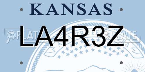 LA4R3Z Kansas License Plate