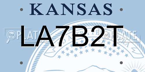 LA7B2T Kansas License Plate