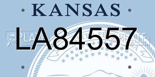 LA84557 Kansas License Plate