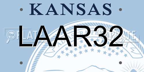 LAAR32 Kansas License Plate