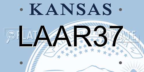 LAAR37 Kansas License Plate