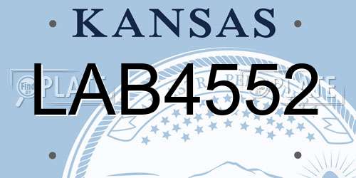 LAB4552 Kansas License Plate