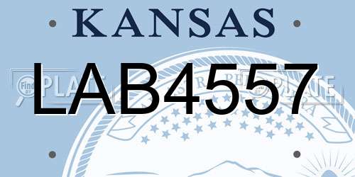 LAB4557 Kansas License Plate