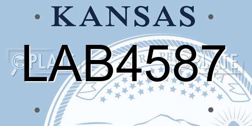 LAB4587 Kansas License Plate