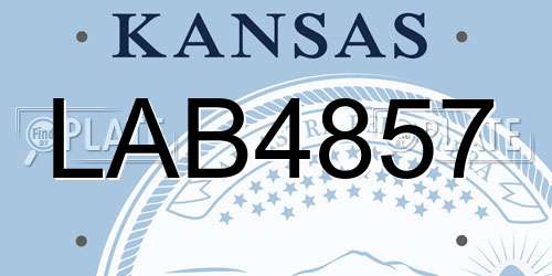 LAB4857 Kansas License Plate