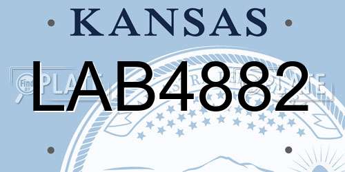 LAB4882 Kansas License Plate
