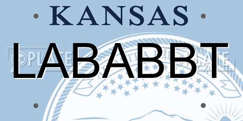 LABABBT Kansas License Plate