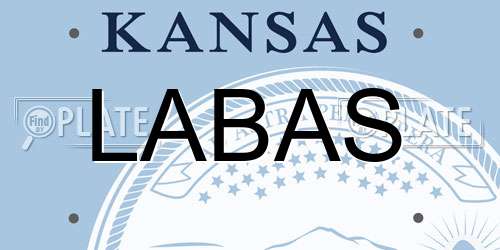 LABAS Kansas License Plate