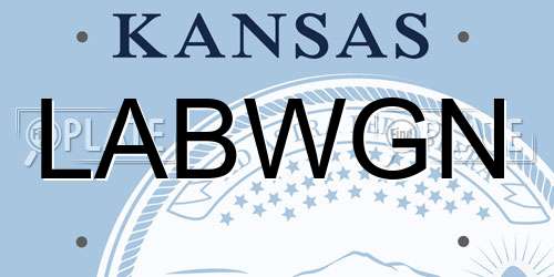 LABWGN Kansas License Plate