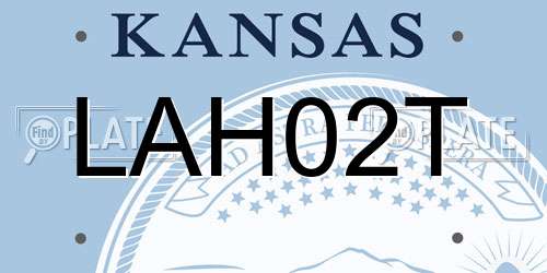 LAH02T Kansas License Plate