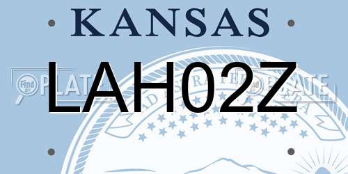 LAH02Z Kansas License Plate