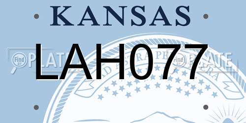 LAH077 Kansas License Plate