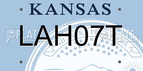 LAH07T Kansas License Plate