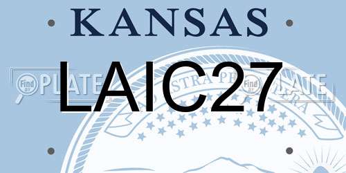LAIC27 Kansas License Plate