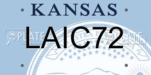 LAIC72 Kansas License Plate