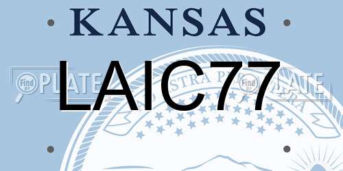 LAIC77 Kansas License Plate