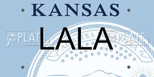 LALA Kansas License Plate