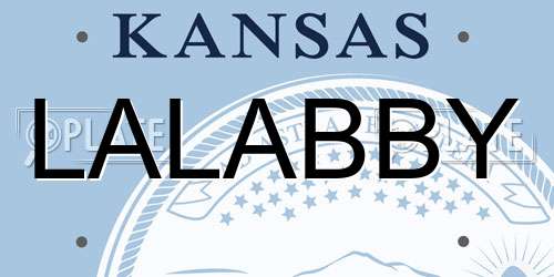 LALABBY Kansas License Plate