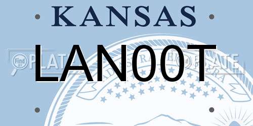 LAN00T Kansas License Plate