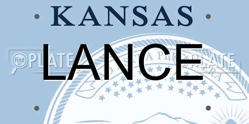 LANCE Kansas License Plate