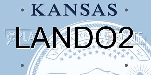 LANDO2 Kansas License Plate