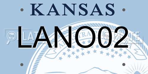 LANO02 Kansas License Plate
